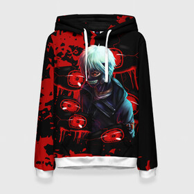Женская толстовка 3D с принтом Kaneki Токийский Гуль в городе Новоалтайск, 100% полиэстер  | двухслойный капюшон со шнурком для регулировки, мягкие манжеты на рукавах и по низу толстовки, спереди карман-кенгуру с мягким внутренним слоем. | anime | manga | rdanime | tokyo ghoul | аниме | анимэ | гули | гуль | канеки кен | кровь | кузен йошимура | манга | наки | нишики нишио | ренджи йомо | ризе камиширо | токийский | токийский гуль | токия | тоука киришима
