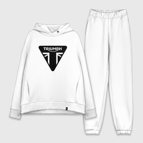 Женский костюм хлопок Oversize с принтом Triumph | Мото Лого (Z) в городе Новоалтайск,  |  | bike | bikers | moto | motorcycle | sport | triumph | байк | байкер | дигби джонс | мото | мотобренд | мотоциклы | спорт | триумф