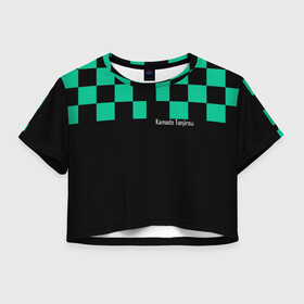 Женская футболка Crop-top 3D с принтом Kamado Tanjirou Kimetsu no Yaiba в городе Новоалтайск, 100% полиэстер | круглая горловина, длина футболки до линии талии, рукава с отворотами | demon slayer | kamado | kimetsu no yaiba | nezuko | tanjiro | аниме | гию томиока | зеницу агацума | иноске хашибира | камадо | клинок | корзинная девочка | манга | музан кибуцуджи | незуко | рассекающий демонов | танджиро