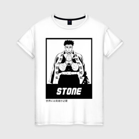 Женская футболка хлопок с принтом STONE Kimetsu no Yaiba в городе Новоалтайск, 100% хлопок | прямой крой, круглый вырез горловины, длина до линии бедер, слегка спущенное плечо | demon slayer | kamado | kimetsu no yaiba | nezuko | tanjiro | аниме | гию томиока | зеницу агацума | иноске хашибира | камадо | клинок | корзинная девочка | манга | музан кибуцуджи | незуко | рассекающий демонов | танджиро