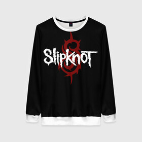Женский свитшот 3D с принтом Slipknot Надпись в городе Новоалтайск, 100% полиэстер с мягким внутренним слоем | круглый вырез горловины, мягкая резинка на манжетах и поясе, свободная посадка по фигуре | metal | music | rock | slipknot | логотип | металл | музыка | надпись | пентаграмма | рок | слипкнот | узор | цифры