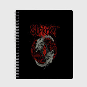 Тетрадь с принтом Slipknot Черепа в городе Новоалтайск, 100% бумага | 48 листов, плотность листов — 60 г/м2, плотность картонной обложки — 250 г/м2. Листы скреплены сбоку удобной пружинной спиралью. Уголки страниц и обложки скругленные. Цвет линий — светло-серый
 | metal | music | rock | slipknot | козел | логотип | металл | музыка | надпись | пентаграмма | рок | слипкнот | узор | цифры | череп