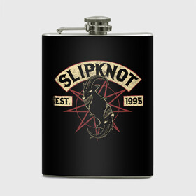 Фляга с принтом Slipknot (1995) в городе Новоалтайск, металлический корпус | емкость 0,22 л, размер 125 х 94 мм. Виниловая наклейка запечатывается полностью | metal | music | rock | slipknot | козел | логотип | металл | музыка | надпись | пентаграмма | рок | слипкнот | узор | цифры | чб | череп