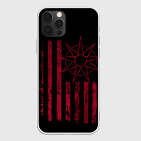 Чехол для iPhone 12 Pro Max с принтом Slipknot Флаг в городе Новоалтайск, Силикон |  | metal | music | rock | slipknot | козел | логотип | металл | музыка | надпись | пентаграмма | рок | слипкнот | узор | флаг | цифры | череп