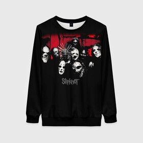 Женский свитшот 3D с принтом Slipknot Группа в городе Новоалтайск, 100% полиэстер с мягким внутренним слоем | круглый вырез горловины, мягкая резинка на манжетах и поясе, свободная посадка по фигуре | metal | music | rock | slipknot | козел | логотип | металл | музыка | надпись | пентаграмма | рок | слипкнот | узор | цифры | чб | череп