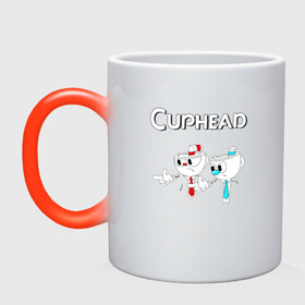 Кружка хамелеон с принтом Cuphead в городе Новоалтайск, керамика | меняет цвет при нагревании, емкость 330 мл | cuphead | tdcuphd | горит пукан | двое | игры | невозможно пройти. | чашки головы | чашкоголовые