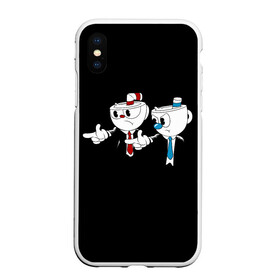 Чехол для iPhone XS Max матовый с принтом CUPHEAD PULP FICTION в городе Новоалтайск, Силикон | Область печати: задняя сторона чехла, без боковых панелей | Тематика изображения на принте: art | cartoon | cup | cuphead | devil | dice | fiction | game | king | mugman | pulp | the | арт | бос | босс | голова | демон | дьявол | игра | капхед | криминальное | магмен | мультик | мультфильм | платформер | чаша | чашка | человек | черт 