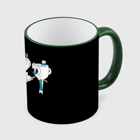 Кружка с принтом CUPHEAD PULP FICTION в городе Новоалтайск, керамика | ёмкость 330 мл | art | cartoon | cup | cuphead | devil | dice | fiction | game | king | mugman | pulp | the | арт | бос | босс | голова | демон | дьявол | игра | капхед | криминальное | магмен | мультик | мультфильм | платформер | чаша | чашка | человек | черт 