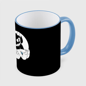 Кружка с принтом CUPHEAD THE MATRIX в городе Новоалтайск, керамика | ёмкость 330 мл | art | blue | cartoon | cup | cuphead | devil | dice | game | king | matrix | mugman | red | the | арт | бос | босс | голова | демон | дьявол | игра | капхед | красный | магмен | матрица | мультик | мультфильм | платформер | синий | чаша | чашка