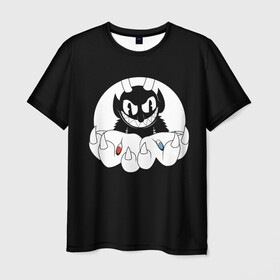 Мужская футболка 3D с принтом CUPHEAD THE MATRIX в городе Новоалтайск, 100% полиэфир | прямой крой, круглый вырез горловины, длина до линии бедер | Тематика изображения на принте: art | blue | cartoon | cup | cuphead | devil | dice | game | king | matrix | mugman | red | the | арт | бос | босс | голова | демон | дьявол | игра | капхед | красный | магмен | матрица | мультик | мультфильм | платформер | синий | чаша | чашка