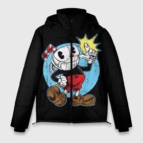 Мужская зимняя куртка 3D с принтом CUPHEAD КАПХЕД в городе Новоалтайск, верх — 100% полиэстер; подкладка — 100% полиэстер; утеплитель — 100% полиэстер | длина ниже бедра, свободный силуэт Оверсайз. Есть воротник-стойка, отстегивающийся капюшон и ветрозащитная планка. 

Боковые карманы с листочкой на кнопках и внутренний карман на молнии. | art | cartoon | cup | cuphead | devil | dice | game | king | mugman | the | арт | бос | босс | голова | демон | дьявол | игра | капхед | магмен | мультик | мультфильм | платформер | чаша | чашка | человек | черт