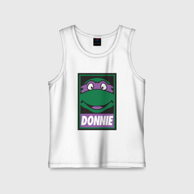 Детская майка хлопок с принтом Donnie в городе Новоалтайск,  |  | donatello | leonardo | michelangelo | ninja | pizza | raphael | turtles | донателло | животные | карате | комикс | комиксы | леонардо | микеланджело | мультфильм | мутант | мутанты | ниндзя | пицца | рафаэль | сплинтер | супергерой