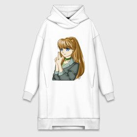 Платье-худи хлопок с принтом Cute blonde в городе Новоалтайск,  |  | anime | cute | girl | аниме | арт | блондинка | девушка | манга | рисунок