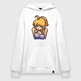 Худи SuperOversize хлопок с принтом Pixel art anime в городе Новоалтайск, 70% хлопок, 30% полиэстер, мягкий начес внутри | карман-кенгуру, эластичная резинка на манжетах и по нижней кромке, двухслойный капюшон
 | anime | art | girl | manga | pixel | аниме | арт | девушка | манга | пиксель