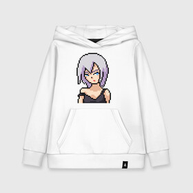 Детская толстовка хлопок с принтом Pixel art anime в городе Новоалтайск, 100% хлопок | Круглый горловой вырез, эластичные манжеты, пояс, капюшен | anime | art | girl | manga | pixel | аниме | арт | девушка | манга | пиксель