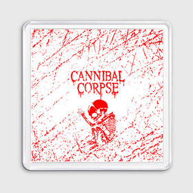Магнит 55*55 с принтом cannibal corpse в городе Новоалтайск, Пластик | Размер: 65*65 мм; Размер печати: 55*55 мм | Тематика изображения на принте: cannibal | cannibal corpse | cannibal corpse butchered at birth | cannibal corpse eaten back to life | cannibal corpse hammer smashed face | corpse | death metal | металл | пластинки с металлическим лезвием | рок | труп каннибала