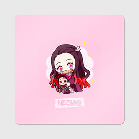 Магнит виниловый Квадрат с принтом Nezuko Kamado Kimetsu no Yaiba в городе Новоалтайск, полимерный материал с магнитным слоем | размер 9*9 см, закругленные углы | demon slayer | kamado | kimetsu no yaiba | nezuko | tanjiro | аниме | гию томиока | зеницу агацума | иноске хашибира | камадо | клинок | корзинная девочка | манга | музан кибуцуджи | незуко | рассекающий демонов | танджиро