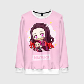 Женский свитшот 3D с принтом Nezuko Kamado Kimetsu no Yaiba в городе Новоалтайск, 100% полиэстер с мягким внутренним слоем | круглый вырез горловины, мягкая резинка на манжетах и поясе, свободная посадка по фигуре | demon slayer | kamado | kimetsu no yaiba | nezuko | tanjiro | аниме | гию томиока | зеницу агацума | иноске хашибира | камадо | клинок | корзинная девочка | манга | музан кибуцуджи | незуко | рассекающий демонов | танджиро