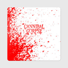 Магнит виниловый Квадрат с принтом cannibal corpse в городе Новоалтайск, полимерный материал с магнитным слоем | размер 9*9 см, закругленные углы | Тематика изображения на принте: cannibal | cannibal corpse | cannibal corpse butchered at birth | cannibal corpse eaten back to life | cannibal corpse hammer smashed face | corpse | death metal | металл | пластинки с металлическим лезвием | рок | труп каннибала