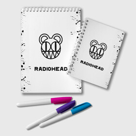 Блокнот с принтом radiohead в городе Новоалтайск, 100% бумага | 48 листов, плотность листов — 60 г/м2, плотность картонной обложки — 250 г/м2. Листы скреплены удобной пружинной спиралью. Цвет линий — светло-серый
 | colin greenwood | dead air space | ed o’brien | eob | greenwood brothers | jnny | jonny and thom | jonny greenwood | nigel godrich | phil selway | radio head | radiohead | selway | thm yrk | tom yorke | xl | xl recordings | джонни гринвуд | колин гринвуд 