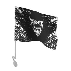 Флаг для автомобиля с принтом BERSERK | БЕРСЕРК в городе Новоалтайск, 100% полиэстер | Размер: 30*21 см | anime | anime berserk | berserk | knight | manga | аниме | аниме берсерк | берсерк | клеймо | манга | рыцарь | япония