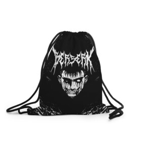 Рюкзак-мешок 3D с принтом BERSERK | БЕРСЕРК в городе Новоалтайск, 100% полиэстер | плотность ткани — 200 г/м2, размер — 35 х 45 см; лямки — толстые шнурки, застежка на шнуровке, без карманов и подкладки | Тематика изображения на принте: anime | anime berserk | berserk | knight | manga | аниме | аниме берсерк | берсерк | клеймо | манга | рыцарь | япония