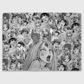 Плед 3D с принтом KAGUYA AHEGAO чернобелое в городе Новоалтайск, 100% полиэстер | закругленные углы, все края обработаны. Ткань не мнется и не растягивается | ahegao | japanese anime | kaguya | kawai | kowai | oppai | otaku | senpai | sugoi | waifu | yandere | ахегао | кагуя | ковай | отаку | семпай | сенпай | сэмпай | яндере | японская анимация