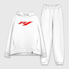 Женский костюм хлопок Oversize с принтом Yamaha R1 | Moto Logo (Z) в городе Новоалтайск,  |  | bike | bikers | moto | motorcycle | r1 | sport | yamaha | байк | байкер | мото | мотоциклы | р1 | спорт | ямаха