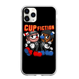 Чехол для iPhone 11 Pro Max матовый с принтом CUP FICTION в городе Новоалтайск, Силикон |  | art | cartoon | cup | cuphead | devil | dice | fiction | game | king | mugman | pulp | the | арт | бос | босс | голова | демон | дьявол | игра | капхед | криминальное | магмен | мультик | мультфильм | платформер | чаша | чашка | человек | черт 