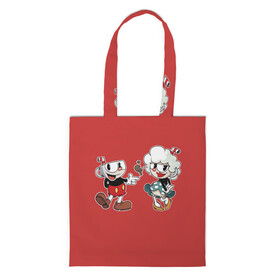 Шоппер 3D с принтом CUPHEAD в городе Новоалтайск, 100% полиэстер | Плотность: 200 г/м2; Размер: 34×35 см; Высота лямок: 30 см | art | cartoon | cup | cuphead | devil | dice | game | king | love | lovers | mugman | the | арт | бос | босс | голова | демон | дьявол | игра | капхед | любовь | магмен | мультик | мультфильм | платформер | чаша | чашка | человек | черт