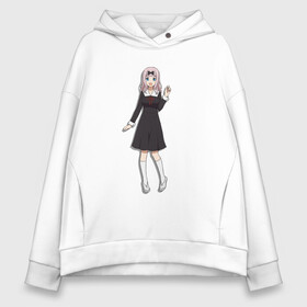 Женское худи Oversize хлопок Чика Фудживара : в городе Новоалтайск, френч-терри — 70% хлопок, 30% полиэстер. Мягкий теплый начес внутри —100% хлопок | боковые карманы, эластичные манжеты и нижняя кромка, капюшон на магнитной кнопке | anime | fujiwara chika | manga | waifu | аниме | вайфу | госпожа кагуя: в любви как на войне | манга | тян | чика фудживара