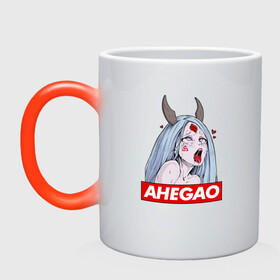 Кружка хамелеон с принтом AHEGAO KAGUYA | АХЕГАО КАГУЯ в городе Новоалтайск, керамика | меняет цвет при нагревании, емкость 330 мл | ahegao | japanese anime | kawai | kowai | oppai | otaku | senpai | sugoi | waifu | yandere | ахегао | ковай | отаку | семпай | сенпай | сэмпай | яндере | японская анимация