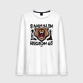 Мужской лонгслив хлопок с принтом Sakhalin. Region 65. в городе Новоалтайск, 100% хлопок |  | Тематика изображения на принте: sakhalin | газ | горбуша | карафуто | каторга | курилы | маока | материк | море | нефть | остров | охотское | пурга | рыба | сахалин | снег | тоёхара | чехов | южно сахалинск | японка