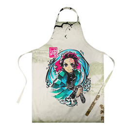 Фартук 3D с принтом Kamado Tanjirou Kimetsu no Yaiba в городе Новоалтайск, 100% полиэстер | общий размер — 65 х 85 см, ширина нагрудника — 26 см, горловина — 53 см, длина завязок — 54 см, общий обхват в поясе — 173 см. Принт на завязках и на горловине наносится с двух сторон, на основной части фартука — только с внешней стороны | demon slayer | kamado | kimetsu no yaiba | nezuko | tanjiro | аниме | гию томиока | зеницу агацума | иноске хашибира | камадо | клинок | корзинная девочка | манга | музан кибуцуджи | незуко | рассекающий демонов | танджиро