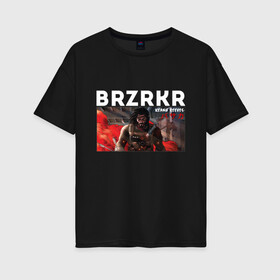 Женская футболка хлопок Oversize с принтом BRZRKR | Кеану Ривз в городе Новоалтайск, 100% хлопок | свободный крой, круглый ворот, спущенный рукав, длина до линии бедер
 | brzrkr | keanu reeves | актер | берсеркер | биография | битва | брскр | в метро | варвар | война | джон уик | кеану | киберпанк | кино | комикс | конан | криминал | матрица | мемы | меч | нео | обзор | ривз | сражение