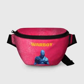 Поясная сумка 3D с принтом Warboy в городе Новоалтайск, 100% полиэстер | плотная ткань, ремень с регулируемой длиной, внутри несколько карманов для мелочей, основное отделение и карман с обратной стороны сумки застегиваются на молнию | gad of war | game | games | god of war | god of wor | атрей | атрэй | бог войны | игра | игры | кратос