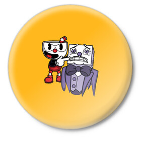 Значок с принтом CUPHEAD в городе Новоалтайск,  металл | круглая форма, металлическая застежка в виде булавки | Тематика изображения на принте: art | cartoon | cup | cuphead | devil | dice | game | king | mugman | the | арт | бос | босс | голова | демон | дьявол | игра | капхед | магмен | мультик | мультфильм | платформер | чаша | чашка | человек | черт