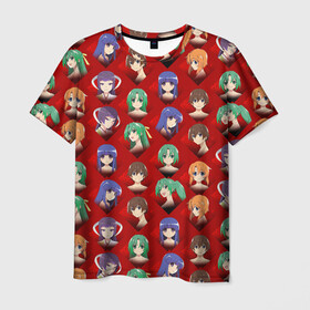 Мужская футболка 3D с принтом Characters Higurashi no в городе Новоалтайск, 100% полиэфир | прямой крой, круглый вырез горловины, длина до линии бедер | anime | higurashi no naku koro ni | аниме | анимэ | безумие | близняшки | детектив | когда плачут цикады | майбара | маэбара | мион | рена | рика | рюгу рена | сато | сатоко | сверхъестественное | сонодзаки шион