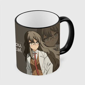 Кружка с принтом Nothing less from you в городе Новоалтайск, керамика | ёмкость 330 мл | anime | aobuta | bunny | bunny girl | futaba | kaede | mai | nodoka | pfnds | rio | sakuta | shoko | аниме | анимэ | девочка зайка | зайка | каэдэ | комедия | маи | нодока | панда | рио | сакута | сёко | футаба | шоко
