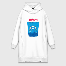 Платье-худи хлопок с принтом Jaws Челюсти   Прикол в городе Новоалтайск,  |  | art | film | horror | killer | merch | movie | parody | shark | teeth | white | акула | арт | белая акула | вставная челюсть | зубы | иллюстрация | кино | мерч | пародия | пародия на постер | пенсия | спилберг | стакан | фильм 