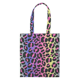 Шоппер 3D с принтом Neon Leopard Pattern в городе Новоалтайск, 100% полиэстер | Плотность: 200 г/м2; Размер: 34×35 см; Высота лямок: 30 см | Тематика изображения на принте: africa | afrika | gradient | summer | tropical | африка | африканский узор | градиент | леопард | леопардовый узор | лето | неон | неоновое свечение | паттерт | пятна | разные цвета | саванна | тропики | тропический узор