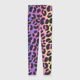 Леггинсы 3D с принтом Neon Leopard Pattern в городе Новоалтайск, 80% полиэстер, 20% эластан | Эластичный пояс, зауженные к низу, низкая посадка | africa | afrika | gradient | summer | tropical | африка | африканский узор | градиент | леопард | леопардовый узор | лето | неон | неоновое свечение | паттерт | пятна | разные цвета | саванна | тропики | тропический узор