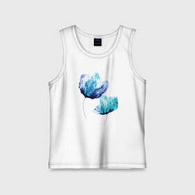 Детская майка хлопок с принтом Синие цветы | Blue Flowers в городе Новоалтайск,  |  | blue | flower | синий | синий цветок | цвет | цветок | цветы