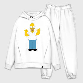 Мужской костюм хлопок OVERSIZE с принтом Гомер Симпсон в городе Новоалтайск,  |  | homer simpson | гомер | гомер симпсон | пугающий гомер симпсон | симпсоны