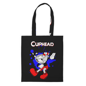Шоппер 3D с принтом Cuphead в городе Новоалтайск, 100% полиэстер | Плотность: 200 г/м2; Размер: 34×35 см; Высота лямок: 30 см | cup head | cuphead | run and gun | детям | капхед | капхэд | логотипы игр | персонажи игр | чашка