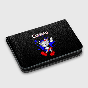 Картхолдер с принтом с принтом Cuphead в городе Новоалтайск, натуральная матовая кожа | размер 7,3 х 10 см; кардхолдер имеет 4 кармана для карт; | cup head | cuphead | run and gun | детям | капхед | капхэд | логотипы игр | персонажи игр | чашка