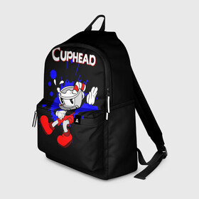 Рюкзак 3D с принтом Cuphead в городе Новоалтайск, 100% полиэстер | лямки с регулируемой длиной, сверху петелька, чтобы рюкзак можно было повесить на вешалку. Основное отделение закрывается на молнию, как и внешний карман. Внутри два дополнительных кармана, один из которых закрывается на молнию. По бокам два дополнительных кармашка | cup head | cuphead | run and gun | детям | капхед | капхэд | логотипы игр | персонажи игр | чашка