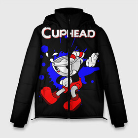 Мужская зимняя куртка 3D с принтом Cuphead в городе Новоалтайск, верх — 100% полиэстер; подкладка — 100% полиэстер; утеплитель — 100% полиэстер | длина ниже бедра, свободный силуэт Оверсайз. Есть воротник-стойка, отстегивающийся капюшон и ветрозащитная планка. 

Боковые карманы с листочкой на кнопках и внутренний карман на молнии. | cup head | cuphead | run and gun | детям | капхед | капхэд | логотипы игр | персонажи игр | чашка