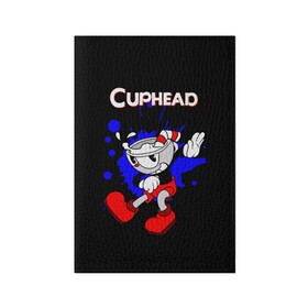 Обложка для паспорта матовая кожа с принтом Cuphead в городе Новоалтайск, натуральная матовая кожа | размер 19,3 х 13,7 см; прозрачные пластиковые крепления | cup head | cuphead | run and gun | детям | капхед | капхэд | логотипы игр | персонажи игр | чашка