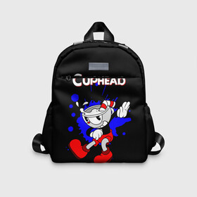 Детский рюкзак 3D с принтом Cuphead в городе Новоалтайск, 100% полиэстер | лямки с регулируемой длиной, сверху петелька, чтобы рюкзак можно было повесить на вешалку. Основное отделение закрывается на молнию, как и внешний карман. Внутри дополнительный карман. По бокам два дополнительных кармашка | Тематика изображения на принте: cup head | cuphead | run and gun | детям | капхед | капхэд | логотипы игр | персонажи игр | чашка